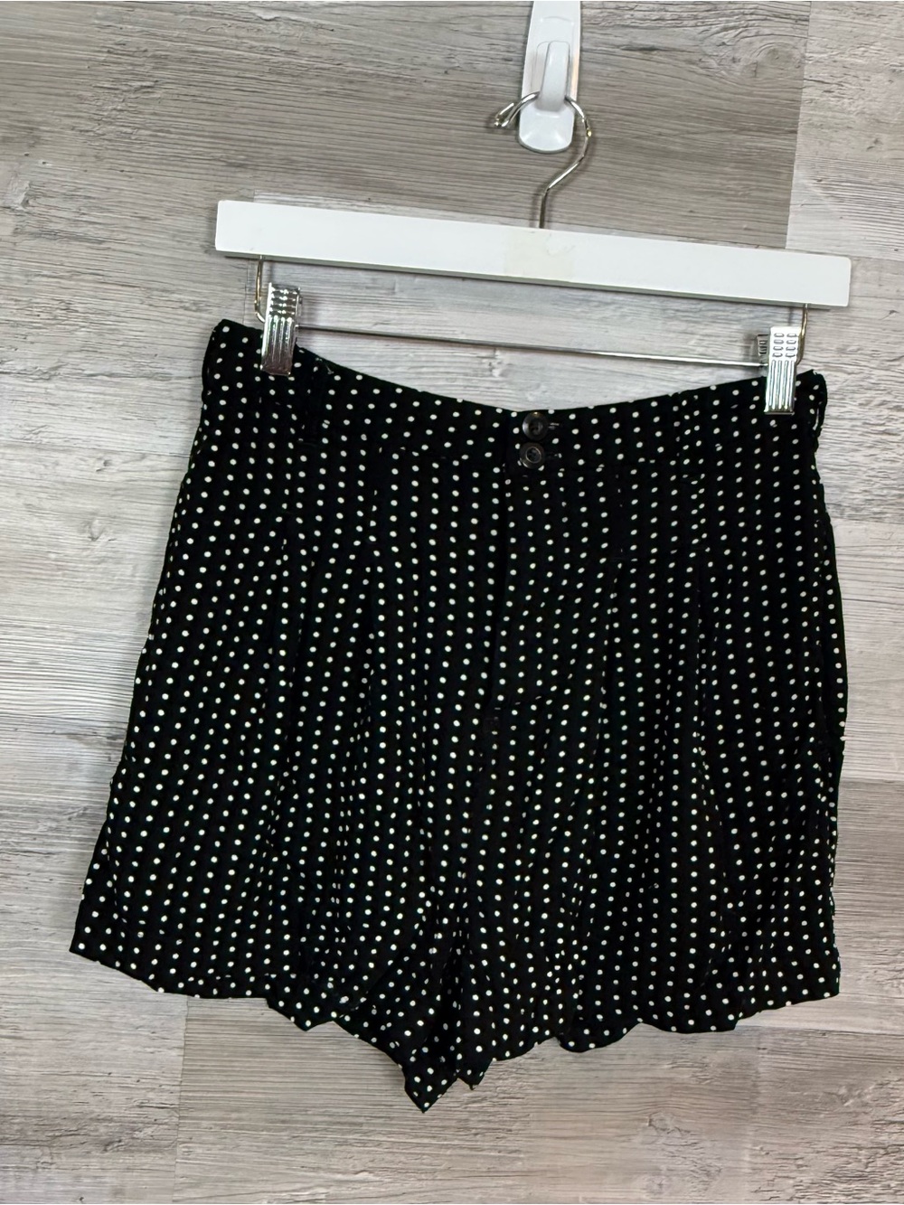 Free People Magdalene Polka Dot High Waist Shorts Black White Size 0 - Picture 6 of 7